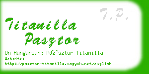 titanilla pasztor business card